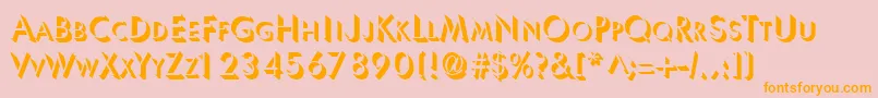 Ultrashadow Font – Orange Fonts on Pink Background