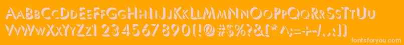 Ultrashadow Font – Pink Fonts on Orange Background