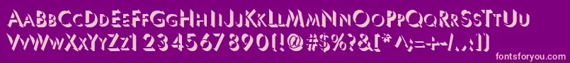 Ultrashadow Font – Pink Fonts on Purple Background