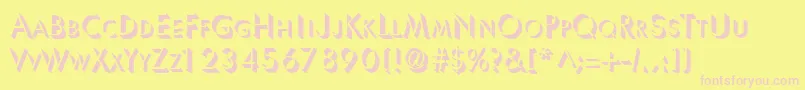 Ultrashadow Font – Pink Fonts on Yellow Background