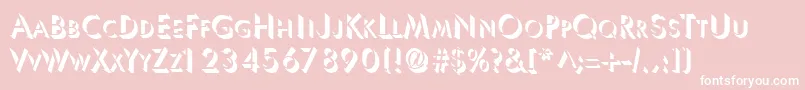 Ultrashadow Font – White Fonts on Pink Background