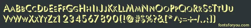 Ultrashadow Font – Yellow Fonts on Black Background