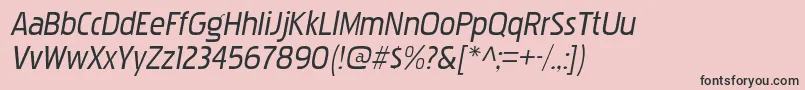 PakenhamrgItalic Font – Black Fonts on Pink Background
