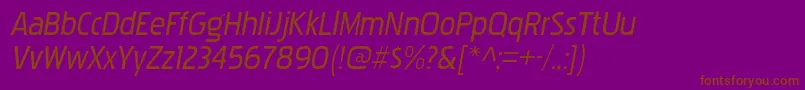 PakenhamrgItalic Font – Brown Fonts on Purple Background