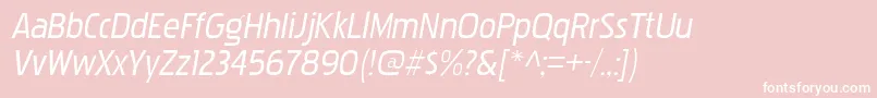 PakenhamrgItalic Font – White Fonts on Pink Background