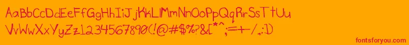 Secretslob Font – Red Fonts on Orange Background