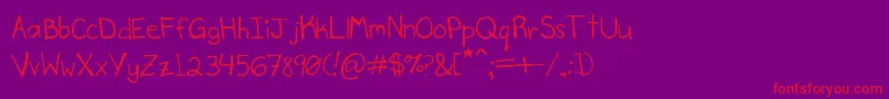 Secretslob Font – Red Fonts on Purple Background