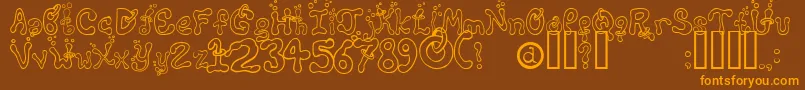 Montr Font – Orange Fonts on Brown Background