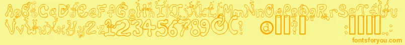 Montr Font – Orange Fonts on Yellow Background