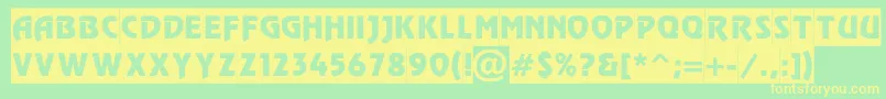 Police RewindertitulslgRegular – polices jaunes sur fond vert