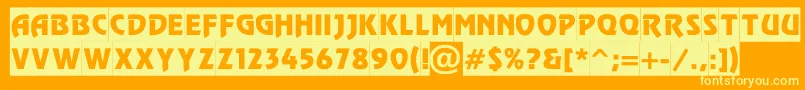 RewindertitulslgRegular Font – Yellow Fonts on Orange Background