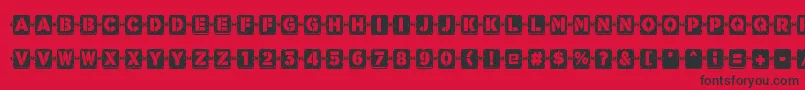 Waponi Font – Black Fonts on Red Background