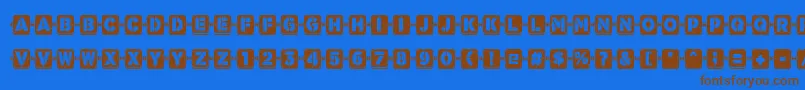 Waponi Font – Brown Fonts on Blue Background