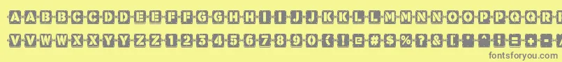 Waponi Font – Gray Fonts on Yellow Background