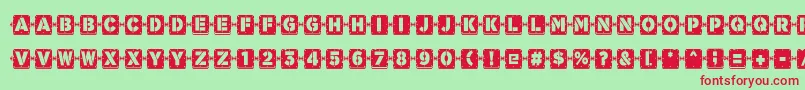 Waponi Font – Red Fonts on Green Background