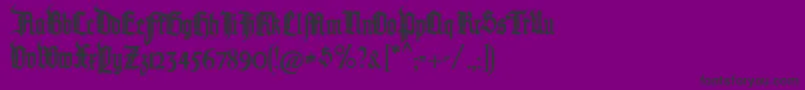 Pommerngotisch Font – Black Fonts on Purple Background