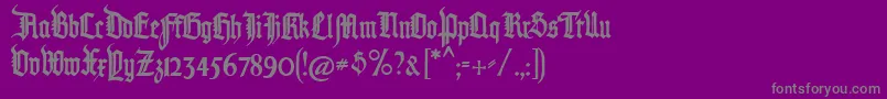 More about Pommerngotisch Font Pommerngotisch Font – Gray Fonts on Purple Background