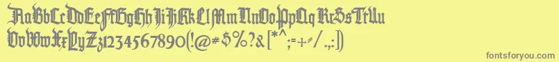 Weitere Informationen zur Pommerngotisch-Schriftart Pommerngotisch-Schriftart – Graue Schriften auf gelbem Hintergrund