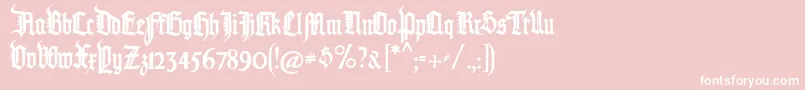 More about Pommerngotisch Font Pommerngotisch Font – White Fonts on Pink Background