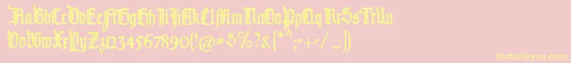 More about Pommerngotisch Font Pommerngotisch Font – Yellow Fonts on Pink Background
