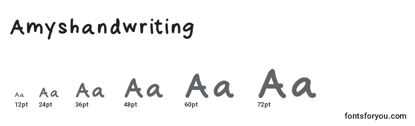 Amyshandwriting Font Sizes