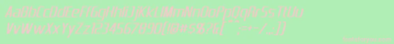EmotionEngineItalic Font – Pink Fonts on Green Background