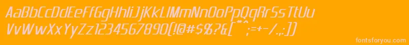 EmotionEngineItalic Font – Pink Fonts on Orange Background