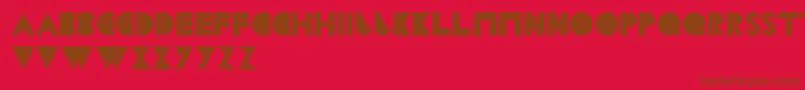 CsBlocks Font – Brown Fonts on Red Background