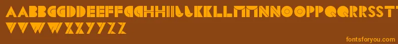 CsBlocks Font – Orange Fonts on Brown Background