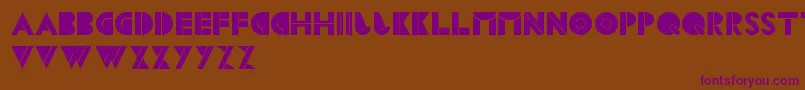 CsBlocks Font – Purple Fonts on Brown Background