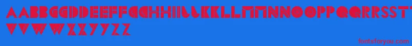 Fonte CsBlocks – fontes vermelhas em um fundo azul
