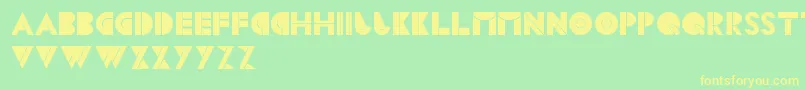 CsBlocks Font – Yellow Fonts on Green Background