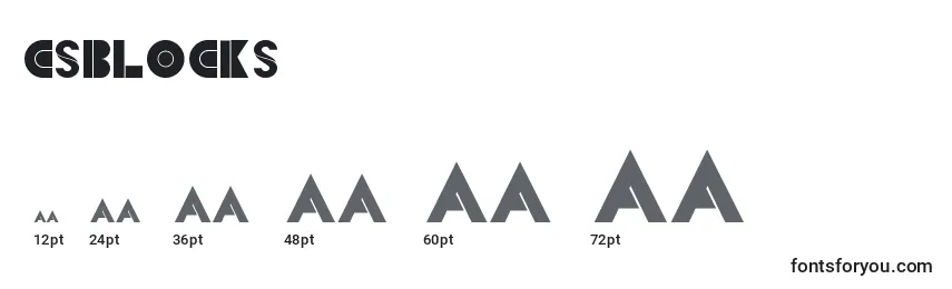 Tamaños de fuente CsBlocks