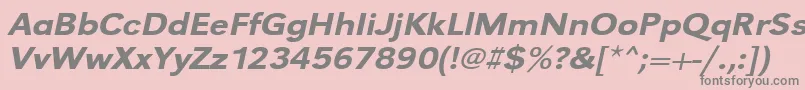 UrwgrotesktmedextwidOblique Font – Gray Fonts on Pink Background