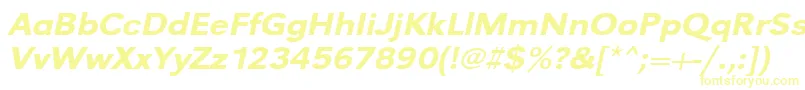 UrwgrotesktmedextwidOblique-fontti – keltaiset fontit