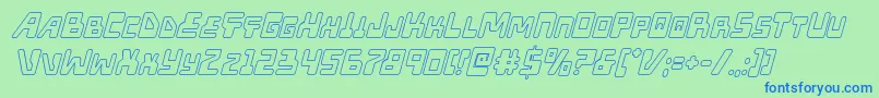 Xpedoutital Font – Blue Fonts on Green Background