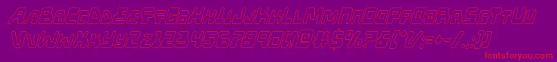 Xpedoutital Font – Red Fonts on Purple Background