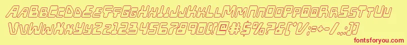 Xpedoutital Font – Red Fonts on Yellow Background