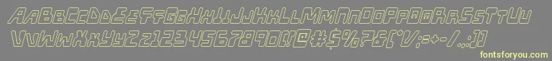 Xpedoutital Font – Yellow Fonts on Gray Background