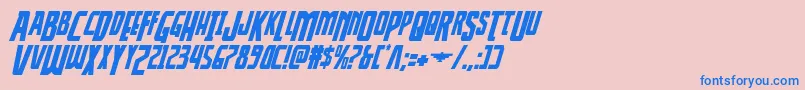 Thunderhawkdropital Font – Blue Fonts on Pink Background