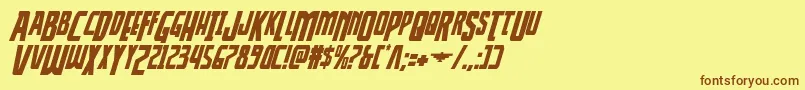 Thunderhawkdropital Font – Brown Fonts on Yellow Background