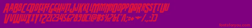 Thunderhawkdropital Font – Red Fonts on Purple Background