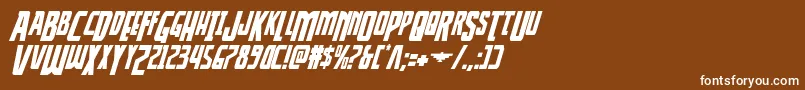 Thunderhawkdropital Font – White Fonts on Brown Background