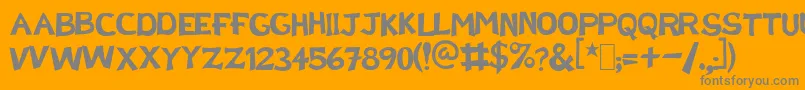 DoctorEnAlaska Font – Gray Fonts on Orange Background