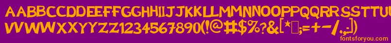 DoctorEnAlaska Font – Orange Fonts on Purple Background