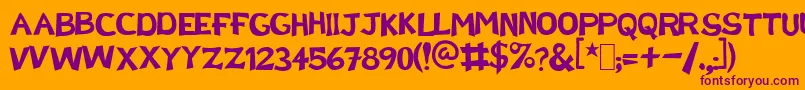 DoctorEnAlaska Font – Purple Fonts on Orange Background
