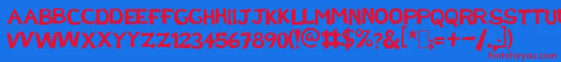 DoctorEnAlaska Font – Red Fonts on Blue Background