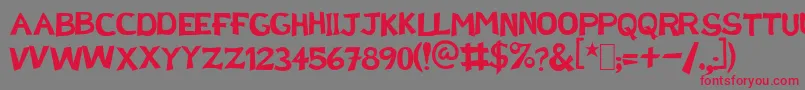 DoctorEnAlaska Font – Red Fonts on Gray Background