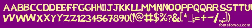 DoctorEnAlaska Font – Yellow Fonts on Purple Background