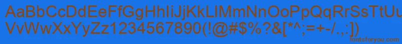 Шрифт ArialCyr – коричневые шрифты на синем фоне